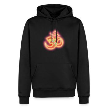 aum_om_inline_alegria1a - Männer Premium Bio Hoodie - Schwarz - Vorne - Nico (187cm)