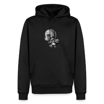 Squirrel Pilot - Männer Premium Bio Hoodie - Schwarz - Vorne - Nico (187cm)