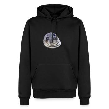 Sceau maladroit - Sweat à capuche Premium bio Homme - noir - Devant - Nico (187cm)