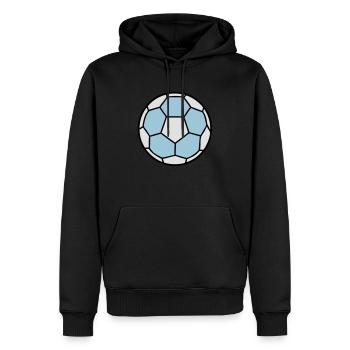 ballon de handball - Sweat à capuche Premium bio Homme - noir - Devant - Nico (187cm)