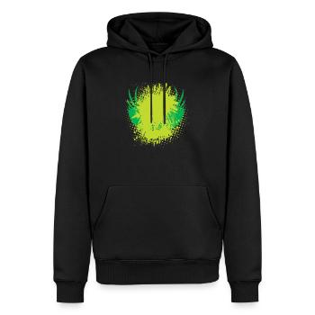 Vector background eu - Men’s Premium Organic Hoodie - black - Front - Nico (187cm)