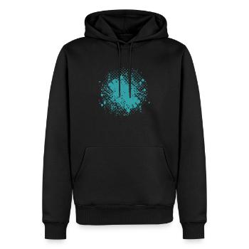 Vector background eu - Men’s Premium Organic Hoodie - black - Front - Nico (187cm)