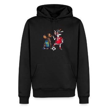 Schweiz Schweden - Männer Premium Bio Hoodie - Schwarz - Vorne - Nico (187cm)