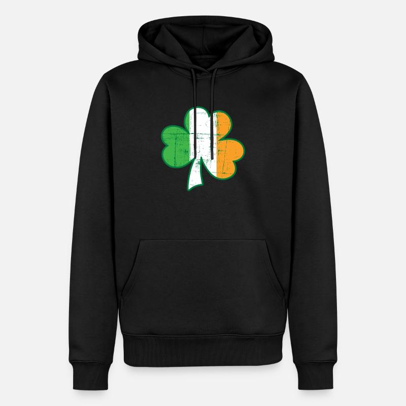 Drapeau irlandais en - Sweat à capuche Premium bio Homme - noir
