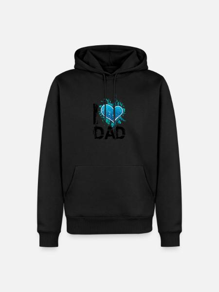 I love dad uk - Men’s Premium Organic Hoodie - black