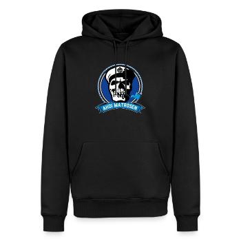 Ahoi Matrosen Totenkopf - Männer Premium Bio Hoodie - Schwarz - Vorne - Nico (187cm)