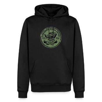 CERTIFIED SCUBA DIVER NOIR ET OLIVE - Sweat à capuche Premium bio Homme - noir - Devant - Nico (187cm)