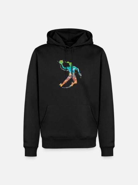 handball female de - Männer Premium Bio Hoodie - Schwarz