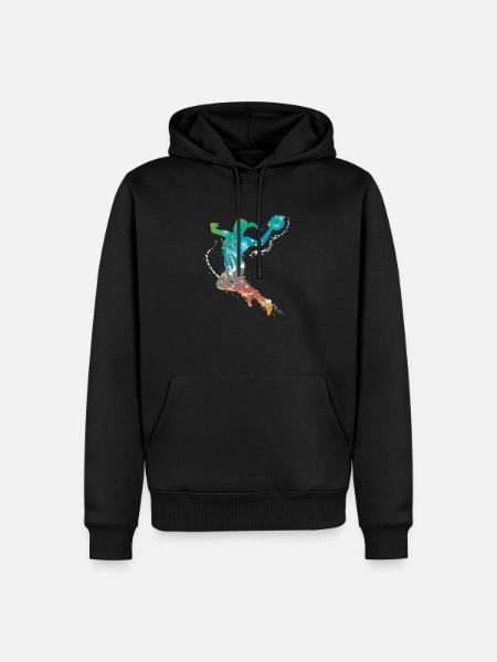handball female de - Männer Premium Bio Hoodie - Schwarz