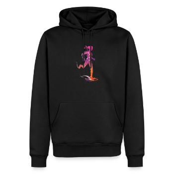 cross-country féminin de - Sweat à capuche Premium bio Homme - noir - Devant - Nico (187cm)