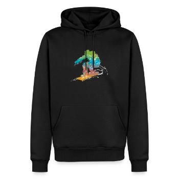 snowboard masculin de - Sweat à capuche Premium bio Homme - noir - Devant - Nico (187cm)