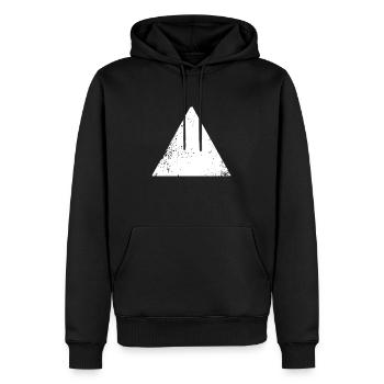 dreieck hipster form - Männer Premium Bio Hoodie - Schwarz - Vorne - Nico (187cm)