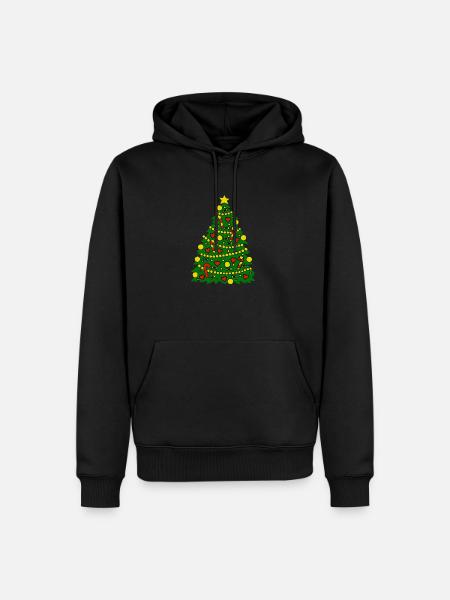 christmas_tree - Men’s Premium Organic Hoodie - black
