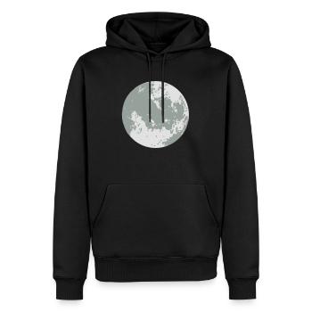Mond/ Moon (2c) - Männer Premium Bio Hoodie - Schwarz - Vorne - Nico (187cm)