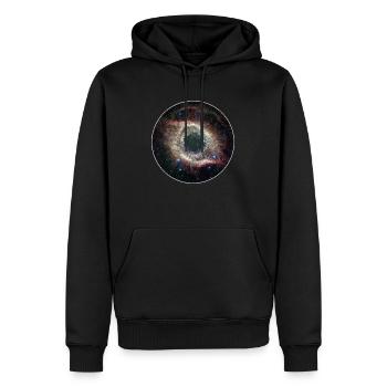Galaxy - Space - Sterne - Cosmic - Kunst - - Männer Premium Bio Hoodie - Schwarz - Vorne - Nico (187cm)