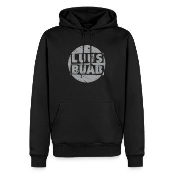 Vorarlberg Lausbub Luusbuab Dialekt Geschenk Shirt - Männer Premium Bio Hoodie - Schwarz - Vorne - Nico (187cm)