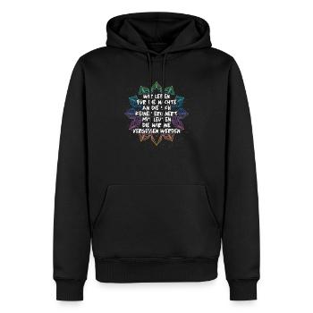 Goa - Leben für Nächte - Männer Premium Bio Hoodie - Schwarz - Vorne - Nico (187cm)
