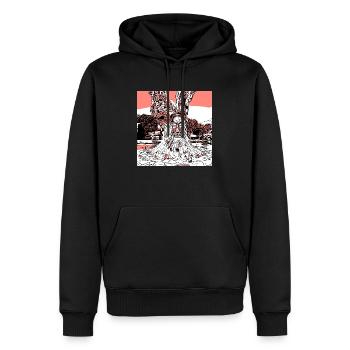 Matala-Spirit I - Männer Premium Bio Hoodie - Schwarz - Vorne - Nico (187cm)