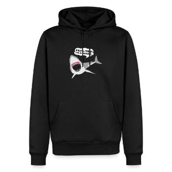 Je suis un requin! - Sweat à capuche Premium bio Homme - noir - Devant - Nico (187cm)