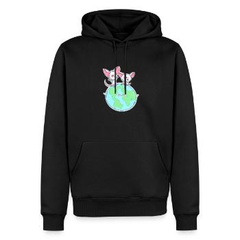 We are going to conquer the world! - Men’s Premium Organic Hoodie - black - Front - Nico (187cm)