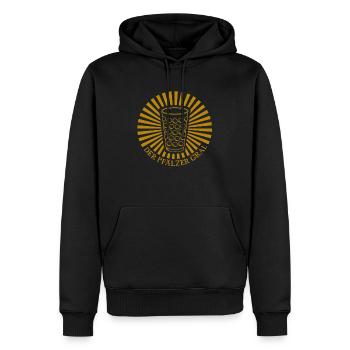 der pfälzer gral - Männer Premium Bio Hoodie - Schwarz - Vorne - Nico (187cm)