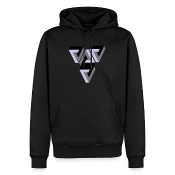 Penrose Triangle - Sweat à capuche Premium bio Homme - noir - Devant - Nico (187cm)