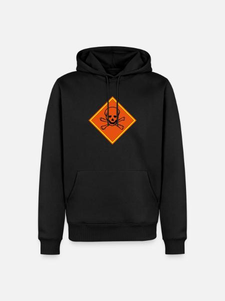 skull_sign_vec_3 en - Men’s Premium Organic Hoodie - black