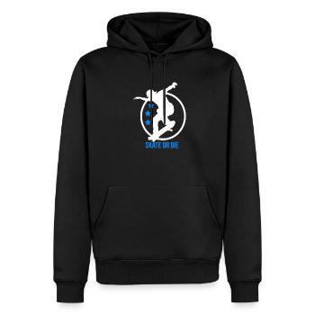 Skate or Die - Männer Premium Bio Hoodie - Schwarz - Vorne - Nico (187cm)