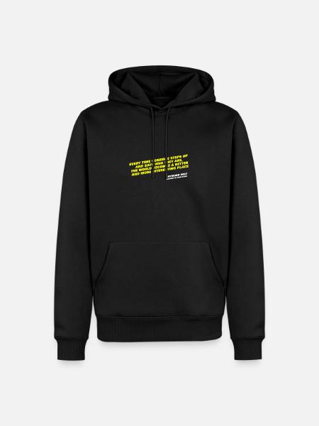 B99: Holt about stepping up - Herre Premium økologisk hoodie - sort