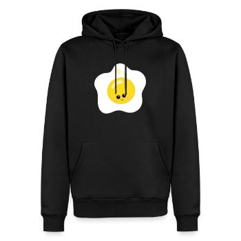 Spiegelei - Männer Premium Bio Hoodie - Schwarz - Vorne - Nico (187cm)