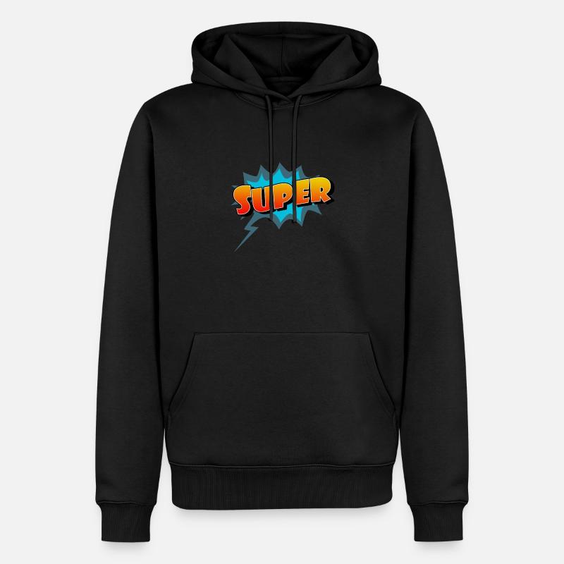 Super Comic Symboling Symbol - Sweat à capuche Premium bio Homme - noir