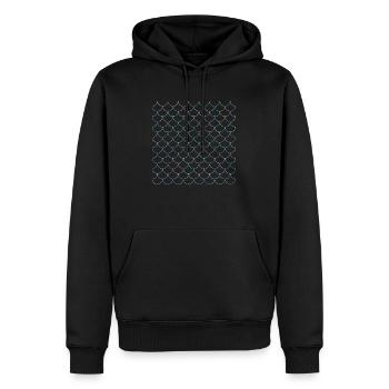 Écailles de sirène - Sweat à capuche Premium bio Homme - noir - Devant - Nico (187cm)