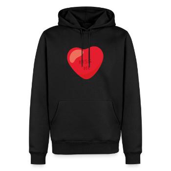 Kiss Me - Männer Premium Bio Hoodie - Schwarz - Vorne - Nico (187cm)
