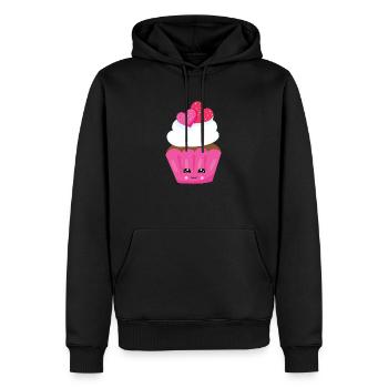 cupcake - Männer Premium Bio Hoodie - Schwarz - Vorne - Nico (187cm)