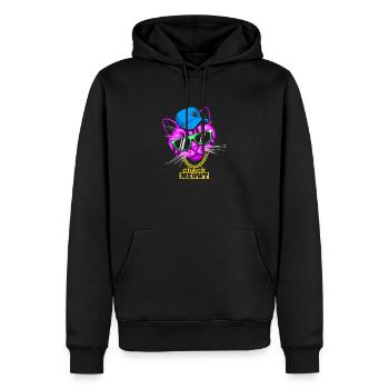 Check meowt - Männer Premium Bio Hoodie - Schwarz - Vorne - Nico (187cm)
