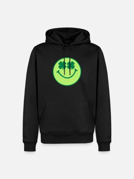 Smiley - Men’s Premium Organic Hoodie - black
