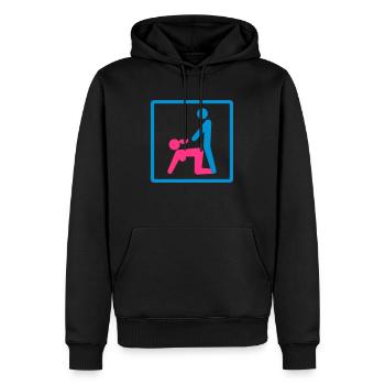 Kamasutra - Doggy Style - Männer Premium Bio Hoodie - Schwarz - Vorne - Nico (187cm)
