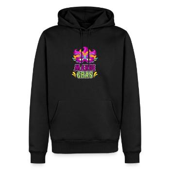 Beste Geschenkideen für Karneval - Männer Premium Bio Hoodie - Schwarz - Vorne - Nico (187cm)