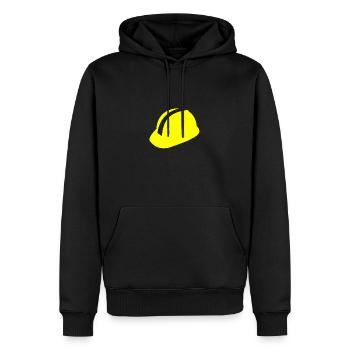 Schutzhelm - Männer Premium Bio Hoodie - Schwarz - Vorne - Nico (187cm)