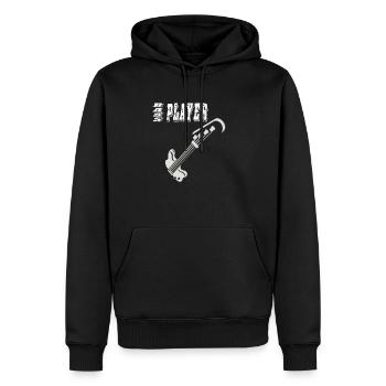 Bass Player - Sweat à capuche Premium bio Homme - noir - Devant - Nico (187cm)