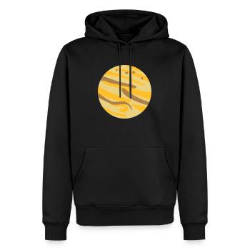 Jupiter - Männer Premium Bio Hoodie - Schwarz - Vorne - Nico (187cm)
