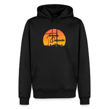 Toronto Canada - Sweat à capuche Premium bio Homme - noir - Devant - Nico (187cm)