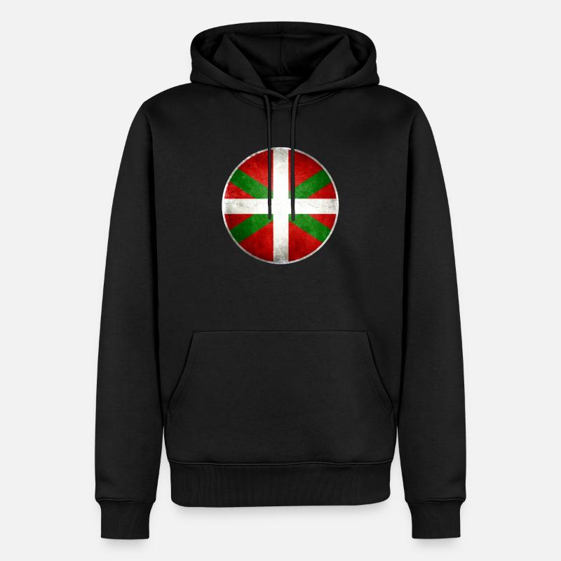 Basque drapeau 2 - Sweat à capuche Premium bio Homme - noir