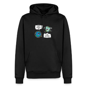 Save our Earth! Klimaschutz geht uns alle an! - Männer Premium Bio Hoodie - Schwarz - Vorne - Nico (187cm)