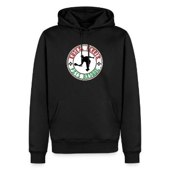 pelote basque 03 - Sweat à capuche Premium bio Homme - noir - Devant - Nico (187cm)