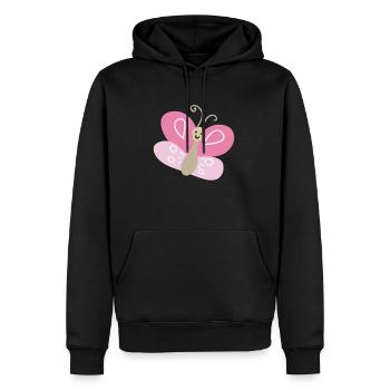 Children's cartoon butterfly - Men’s Premium Organic Hoodie - black - Front - Nico (187cm)