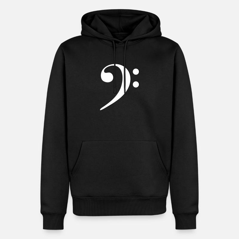 Clef basse - Sweat à capuche Premium bio Homme - noir