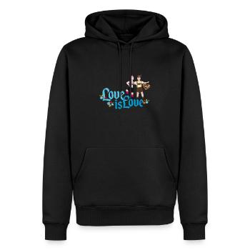 Pride - Männer Premium Bio Hoodie - Schwarz - Vorne - Nico (187cm)