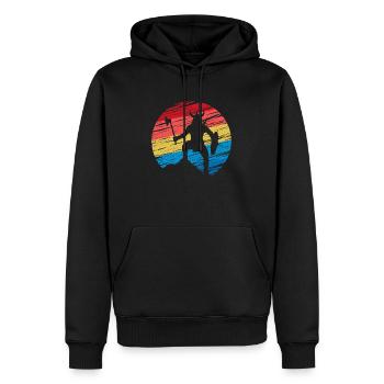 Furchtloser Krieger Kampf Wikinger Mittelalter - Männer Premium Bio Hoodie - Schwarz - Vorne - Nico (187cm)