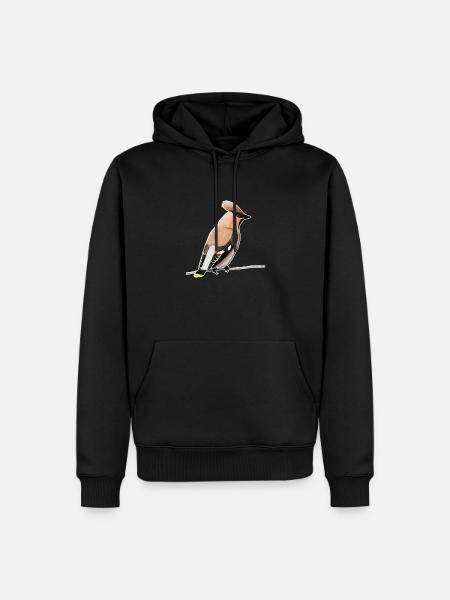 jz.fugle voksfugl design - Herre Premium økologisk hoodie - sort